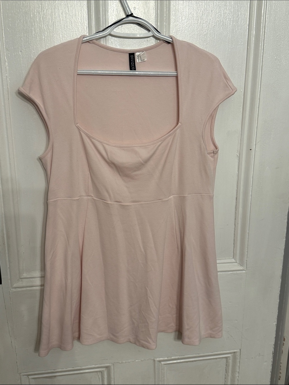 H&M Pale Pink Cap Sleeve Scoop Neck Tunic
